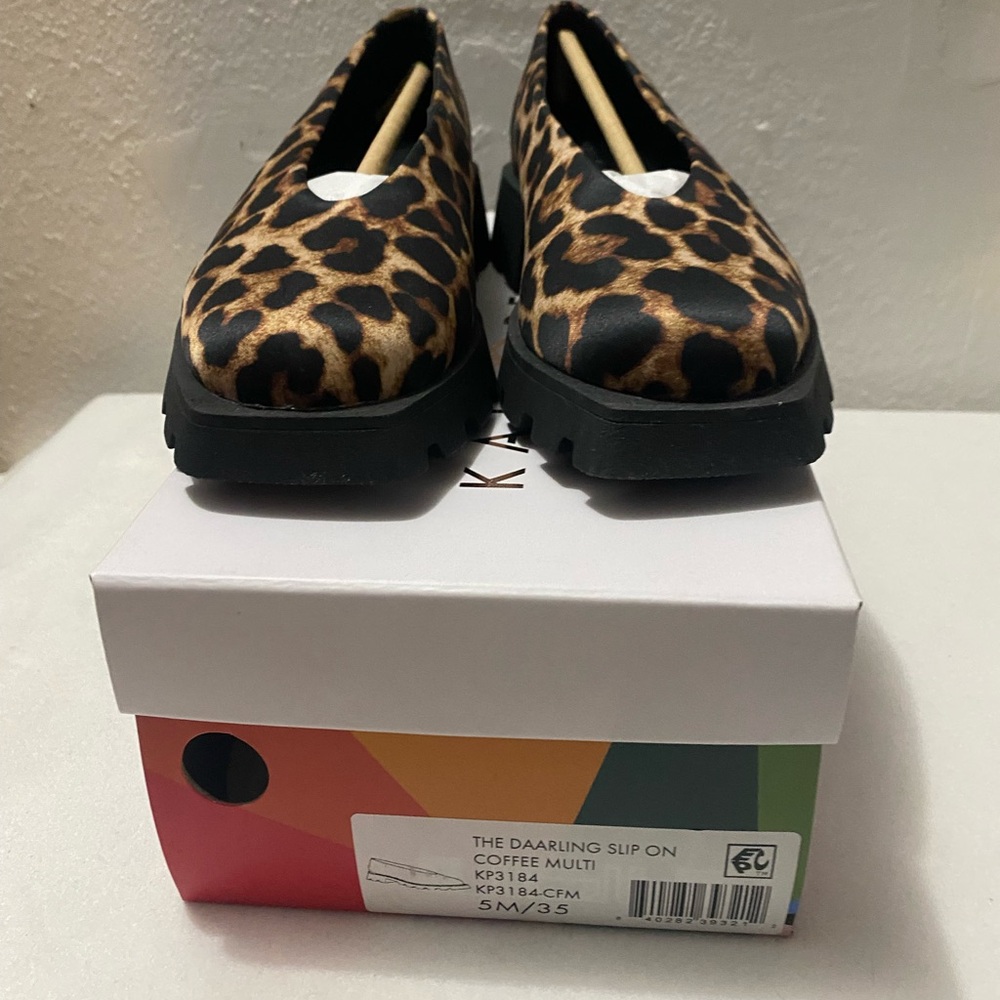 Katy Perry Collections The Daarling Slip On Coffee Multi Flats NIB Chunky Size 5 - Picture 7 of 10